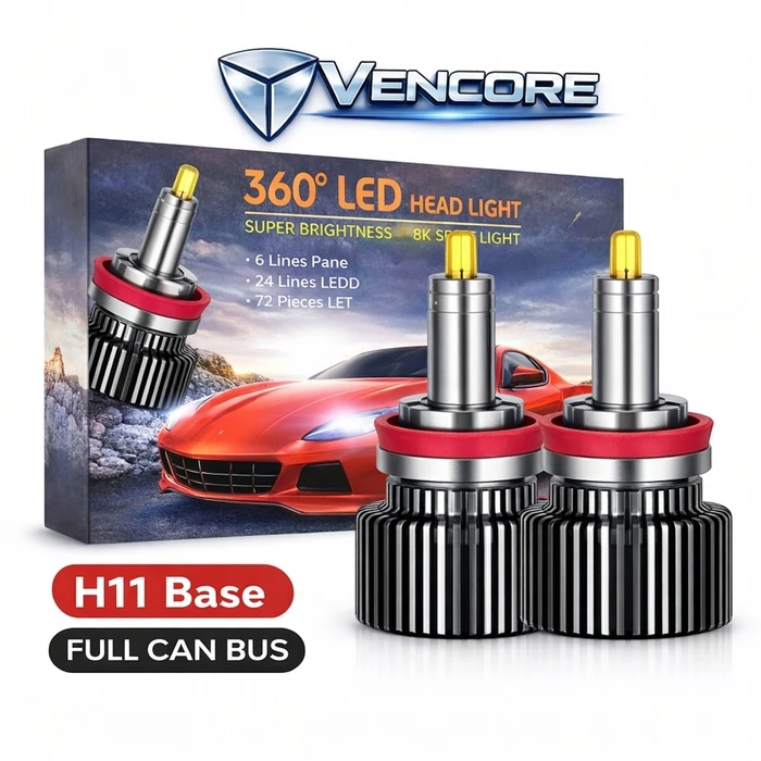 VenCore 3126-10207 H11 LED Bulb Pair 45W CanBus 6000K