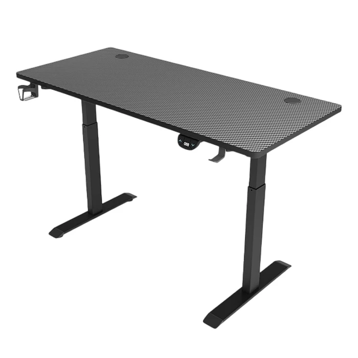 VenCore 2730-10003 - Γραφείο Gaming Ρυθμιζόμενο 140x60x72-112cm Μαύρο
