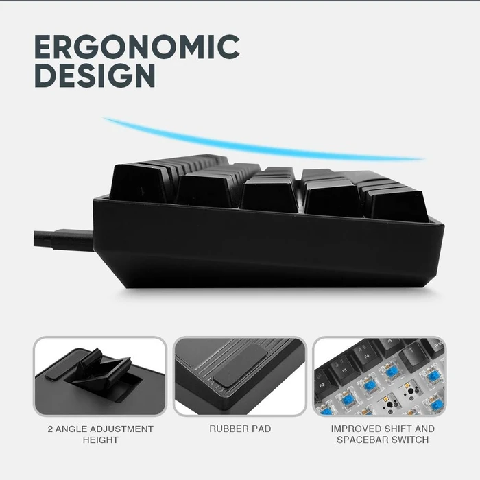 Gaming Πληκτρολόγιο Armaggeddon Mechanical Mka-1C Nex Black Tactile Brown Switch