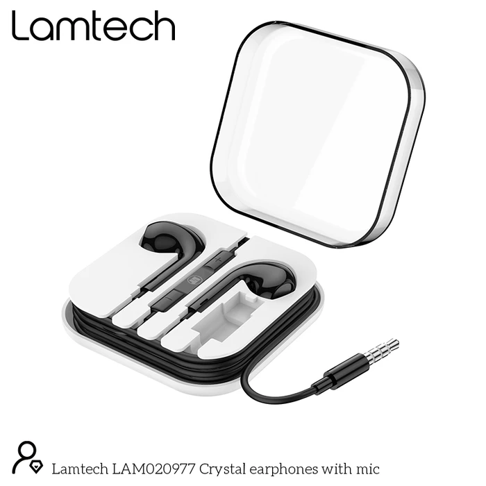 Handsfree Ακουστικά Lamtech Stereo 3,5mm JACK Black