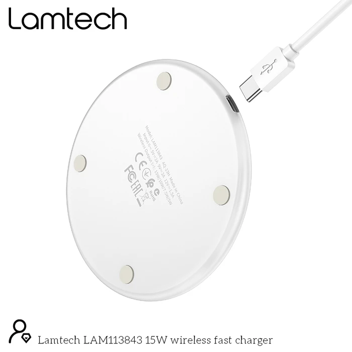 Ασύρματος Φορτιστής Lamtech FAST CHARGER 15W