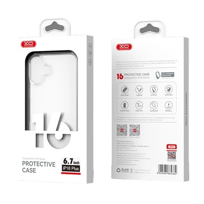 Θήκη Κινητού XOK01 iP 16 plus/15 plus 6.7" Λεπτή Διαφανής