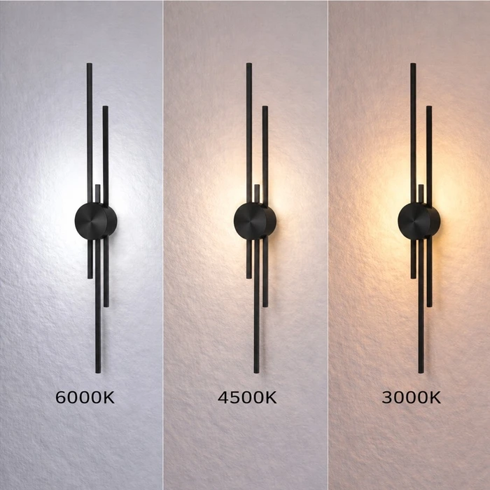 VenCore Stravon Black 6093-20110 - Μοντέρνο Επιτοίχιο Φωτιστικό LED 60cm 12W Μαύρο Αλουμίνιο