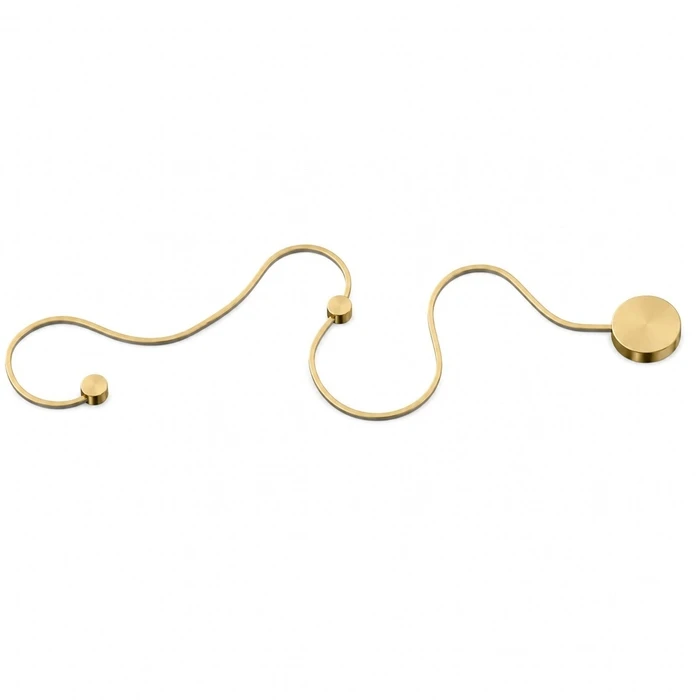 VenCore Nexora Gold 6093-20079 - Μοντέρνο Επιτοίχιο Φωτιστικό Απλίκα LED 38W Χρυσό Αλουμίνιο CCT