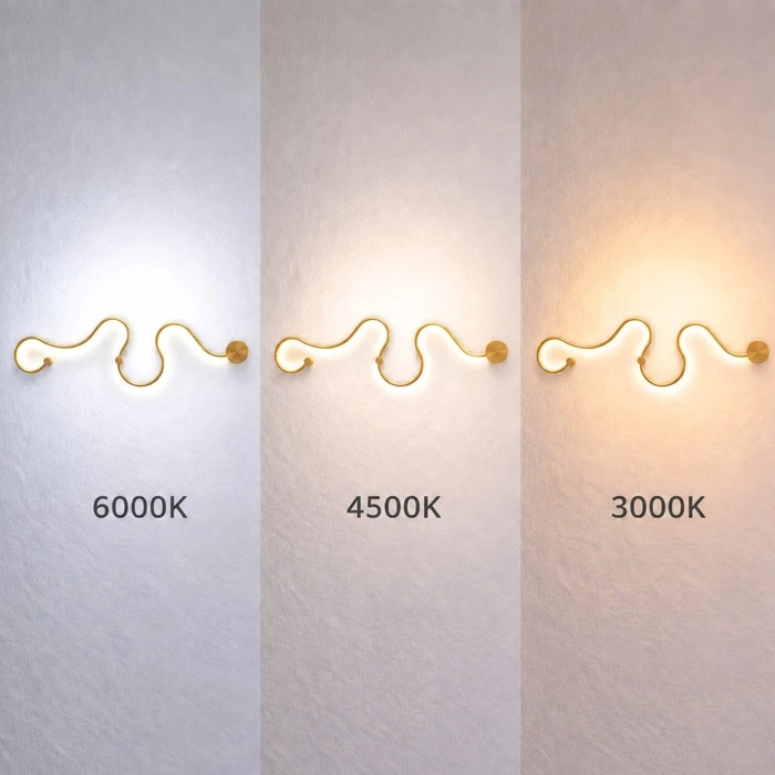 VenCore Nexora Gold 6093-20079 - Μοντέρνο Επιτοίχιο Φωτιστικό Απλίκα LED 38W Χρυσό Αλουμίνιο CCT