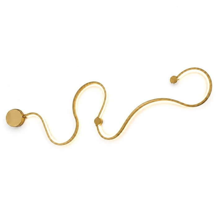 VenCore Nexora Gold 6093-20079 - Μοντέρνο Επιτοίχιο Φωτιστικό Απλίκα LED 38W Χρυσό Αλουμίνιο CCT