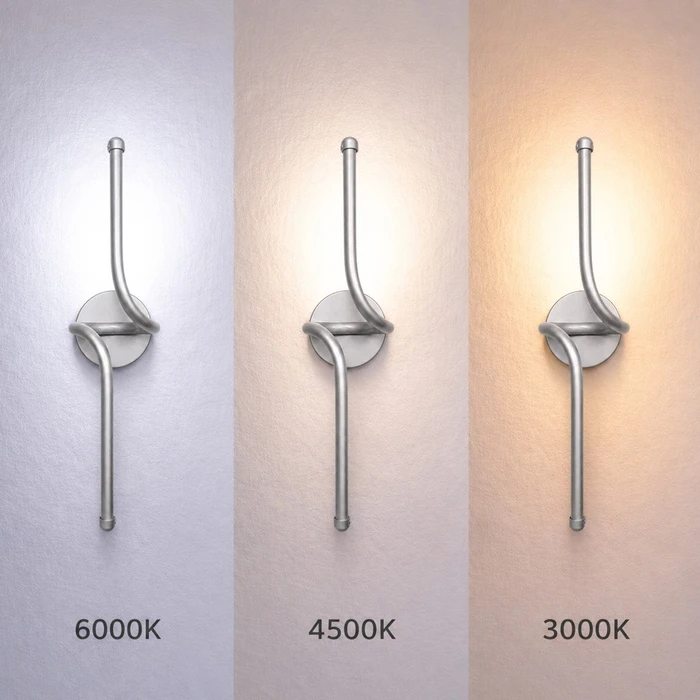 VenCore Aureon Silver 6093-20148 - Μοντέρνο Επιτοίχιο Φωτιστικό LED 12W Ρυθμιζόμενο CCT Ασημί Αλουμίνιο