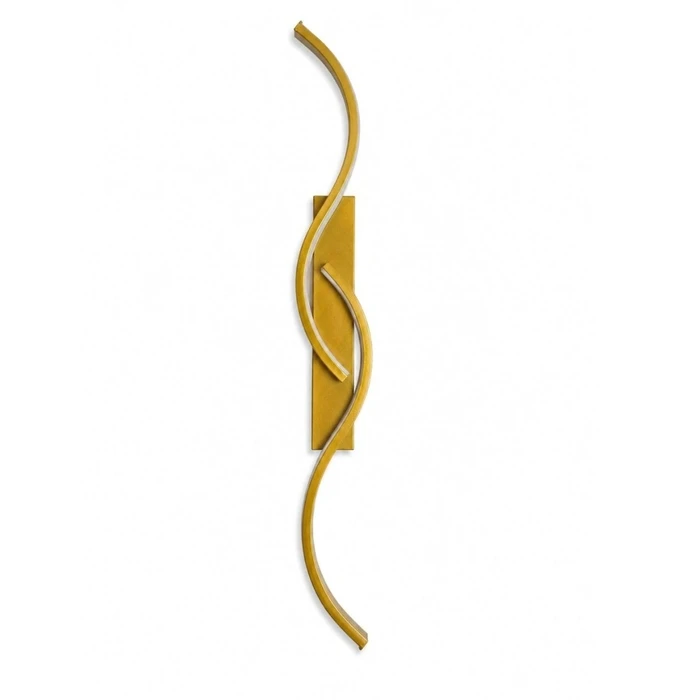 VenCore Zevora Gold 6093-20137 - Μοντέρνο Επιτοίχιο Φωτιστικό Απλίκα LED 12W Χρυσό Αλουμίνιο με Ρυθμιζόμενο CCT