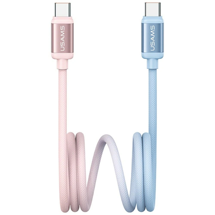USAMS Bicolor Series SJ756 PD 60W USB-C / USB-C cable 1.2m blue-pink