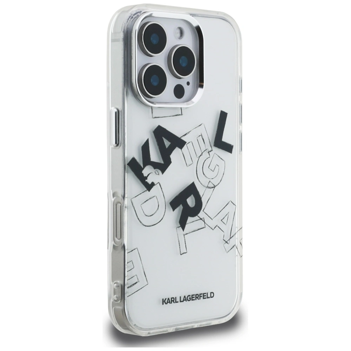 Karl Lagerfeld IML Sketched Graphic Apple iPhone 16 Pro clear
