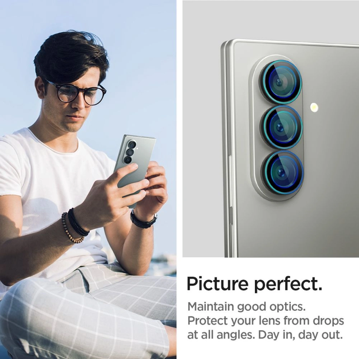 Spigen Optik Pro HD Glas.tr ez Fit Camera Protector Samsung Galaxy Z Fold 7 / 8 Ultra Black [2 PACK]