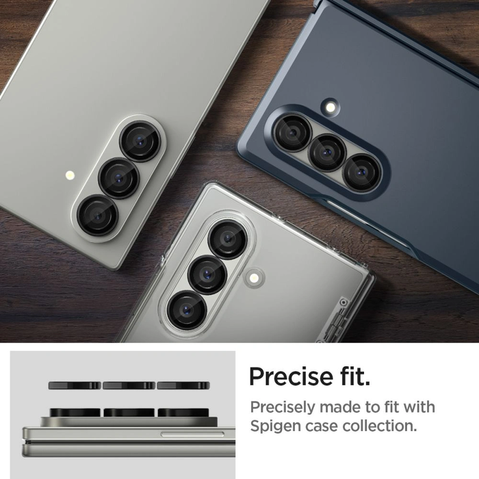 Spigen Optik Pro HD Glas.tr ez Fit Camera Protector Samsung Galaxy Z Fold 7 / 8 Ultra Black [2 PACK]
