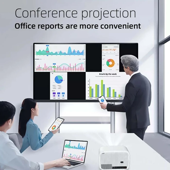 Projector Volto Home 1080p Ansi 300 Wifi Bt Android 12 Auto Focus