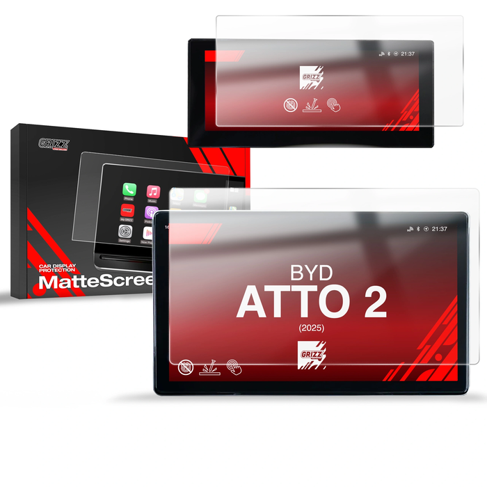 Matte GrizzGlass CarDisplay Protection BYD ATTO 2 (2025-2026) 12,8" [2in1]