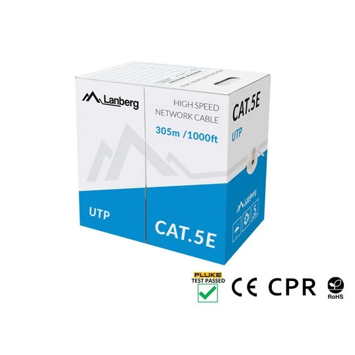 Καλώδιο Δικτύου Lanberg Utp Cat.5e Cu 305 M Drut Grey