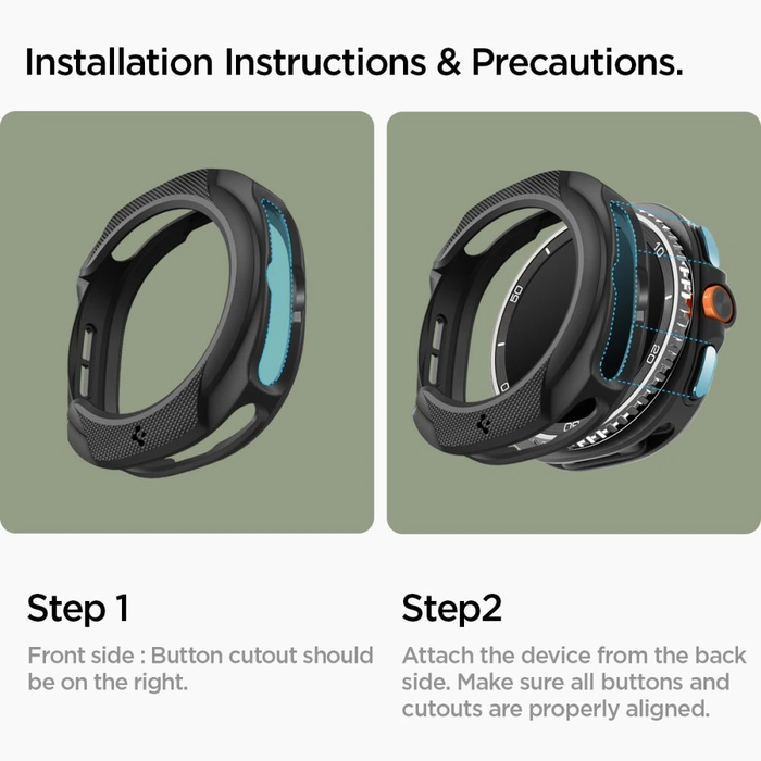 Spigen Liquid Air Samsung Galaxy Watch 8 Classic 46mm Matte Black