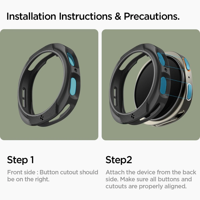 Spigen Liquid Air Samsung Galaxy Watch 8 / 9 44mm Matte Black