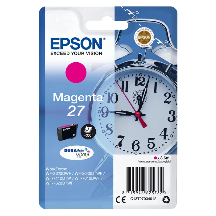Γνήσιο Μελάνι Epson 27 magenta Blister T2703