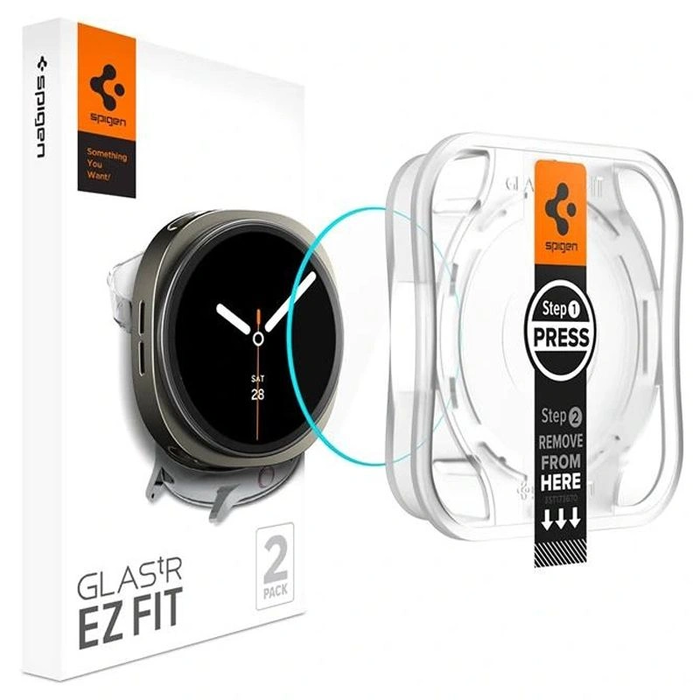 Spigen Glas.tr ez-Fit Samsung Galaxy Watch 8 / 9 44mm Clear [2 PACK]