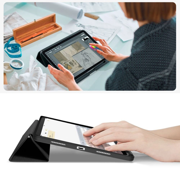 Tech-Protect SmartCase Pen Canvas Apple iPad 10.9" 2022 / 11" 2025 Obsidian Black