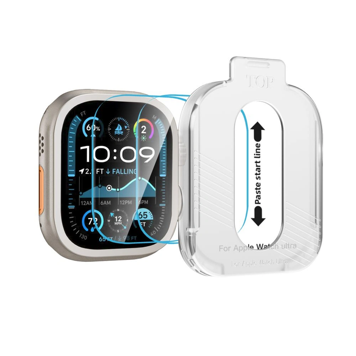 Tempered glass Tech-Protect Easy Set+ for Apple Watch Ultra 1 / 2 / 3 49mm Clear [2 PACK]