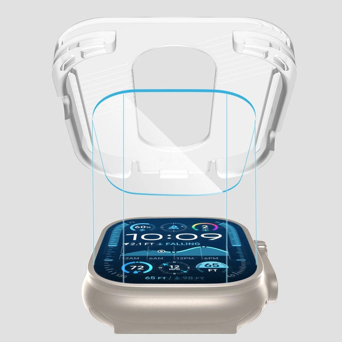 Tempered glass Tech-Protect Easy Set+ for Apple Watch Ultra 1 / 2 / 3 49mm Clear [2 PACK]