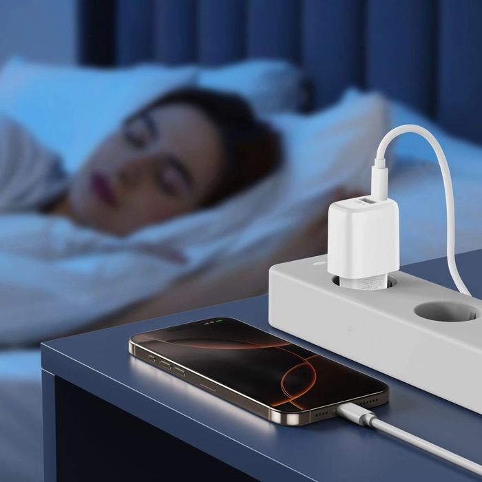 Tech-Protect NCA30 USB-A, USB-C Network Charger PD 30W / QC3.0 White