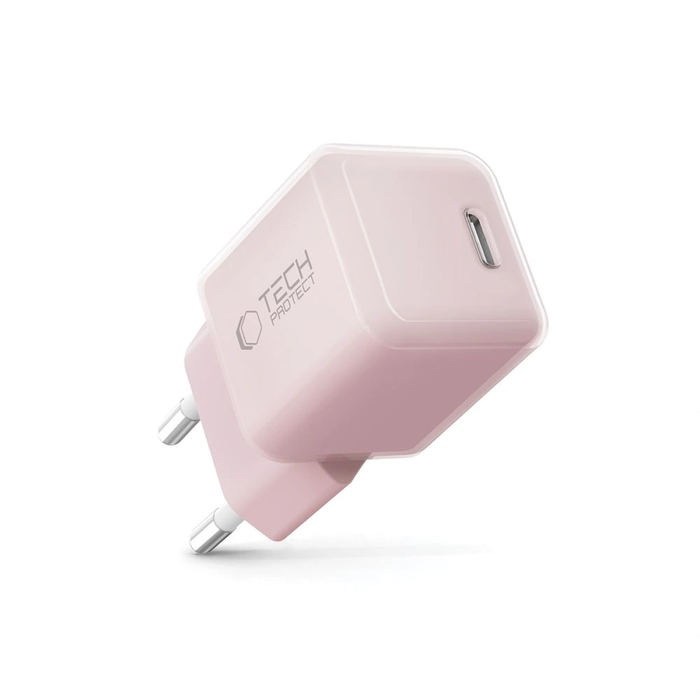 Tech-Protect NCM25 USB-C Network Charger PD 25W Baby Pink