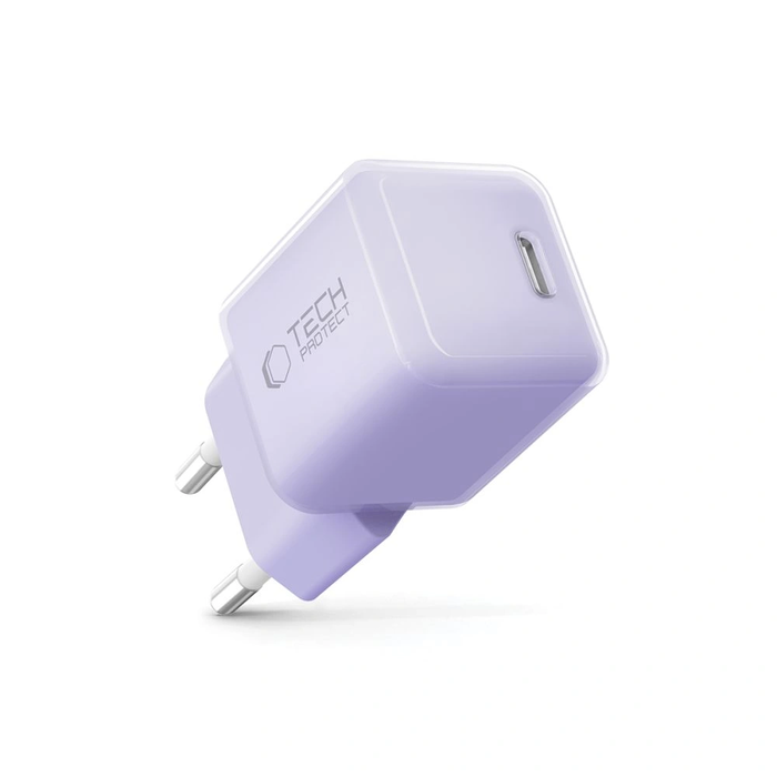 Tech-Protect NCM25 USB-C Network Charger PD 25W Baby Purple