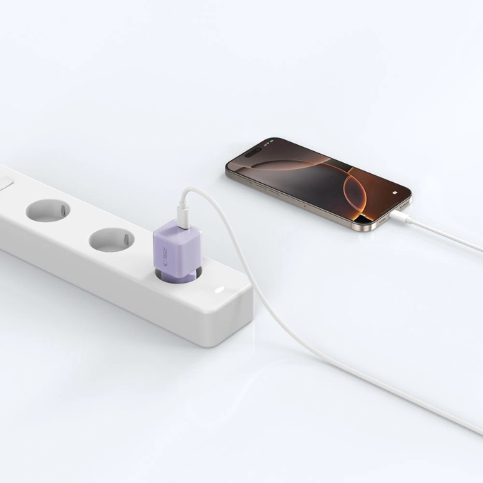 Tech-Protect NCM25 USB-C Network Charger PD 25W Baby Purple