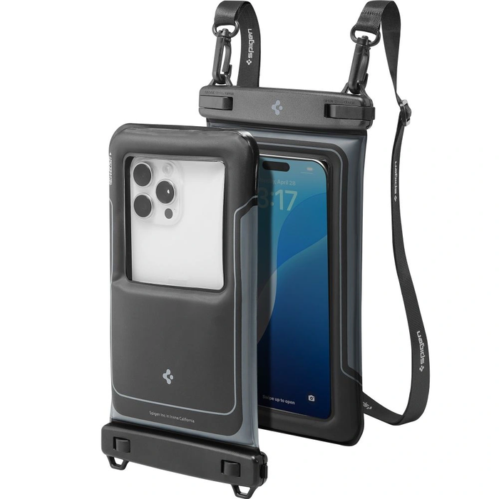Spigen A611P Universal Waterproof Float Case Matte Black [2 PACK]