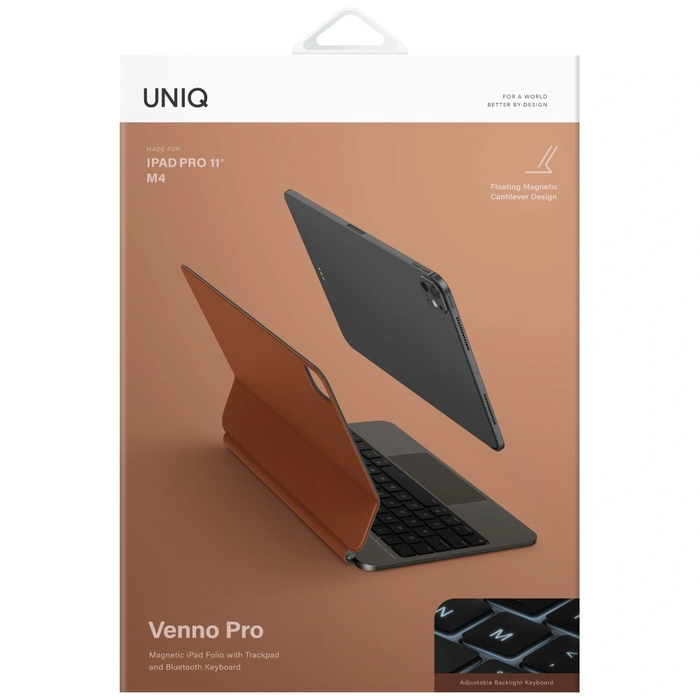 UNIQ Venno Pro Magnetic Smart with keyboard Apple iPad Pro 11" 2024 caramel