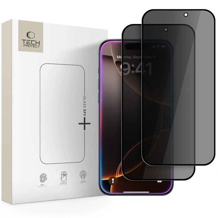 Tech-Protect Glass Spy+ Apple iPhone 16 Pro Max / 17 Pro Max Privacy [2 PACK]
