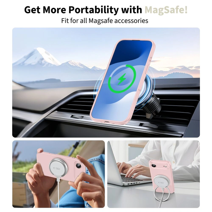 Tech-Protect Silicone MagSafe Apple iPhone Air Pink Pearl