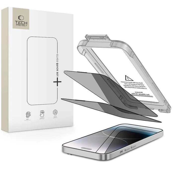 Tech-Protect Quick Set Spy+ Apple iPhone 14 Pro Privacy [2 PACK]