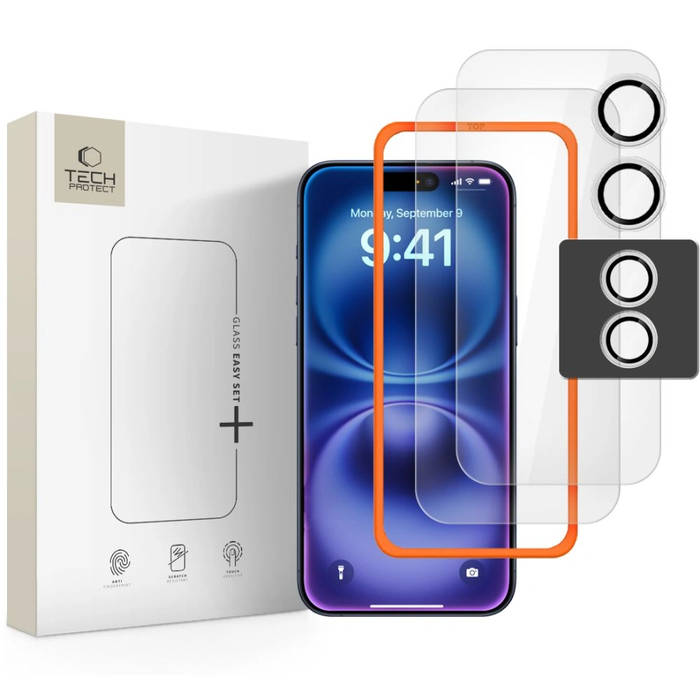 Tech-protect Easy Set+ Apple iPhone 17 Clear [2+1 PACK]