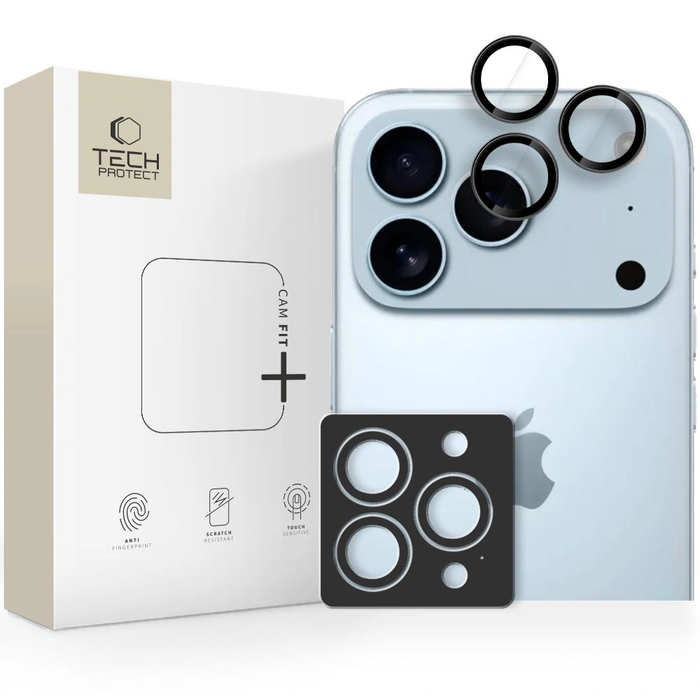 Tech-Protect Camring Fit+ Apple iPhone 14 Pro / 14 Pro Max / 15 Pro / 15 Pro Max / 16 Pro / 16 Pro Max / 17 Pro / 17 Pro Max Black