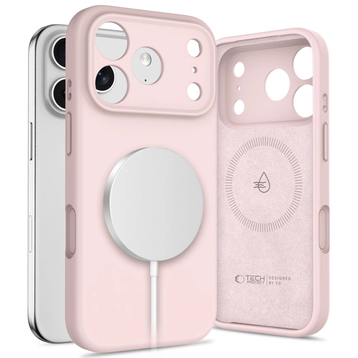 Tech-Protect Silicone MagSafe Apple iPhone 17 Pro Pink Pearl