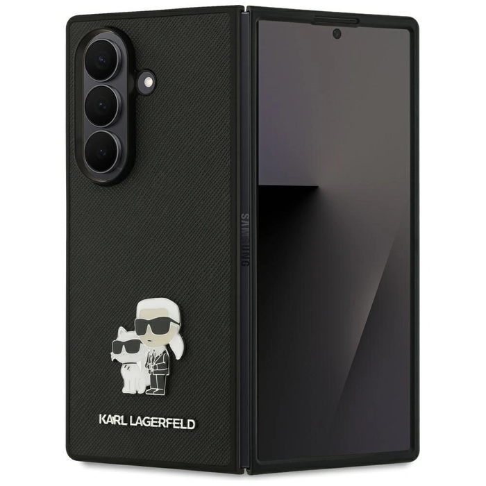 Karl Lagerfeld Saffiano Karl&Choupette Pin Samsung Galaxy Z Fold7 black