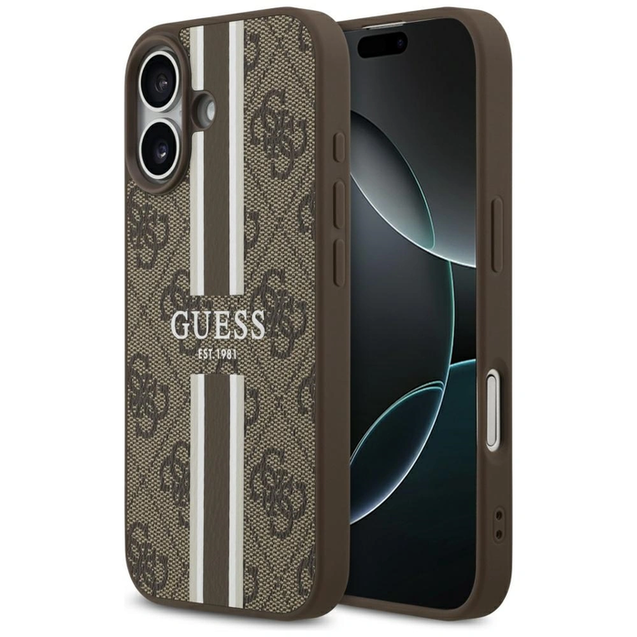 Guess 4G Printed Stripes MagSafe Apple iPhone 17 brown