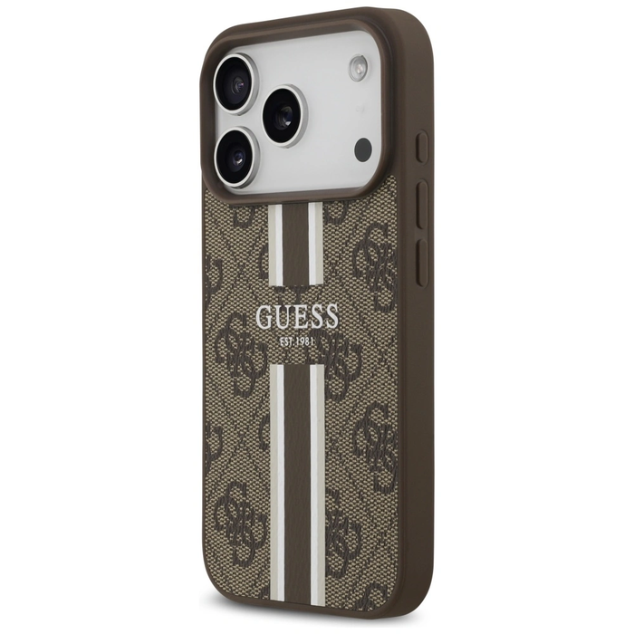 Guess 4G Printed Stripes MagSafe Apple iPhone 17 Pro brown