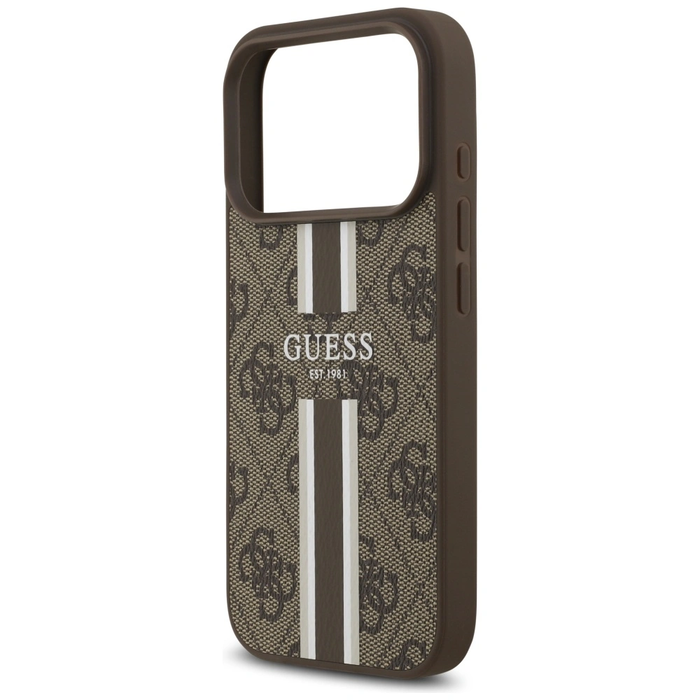 Guess 4G Printed Stripes MagSafe Apple iPhone 17 Pro brown