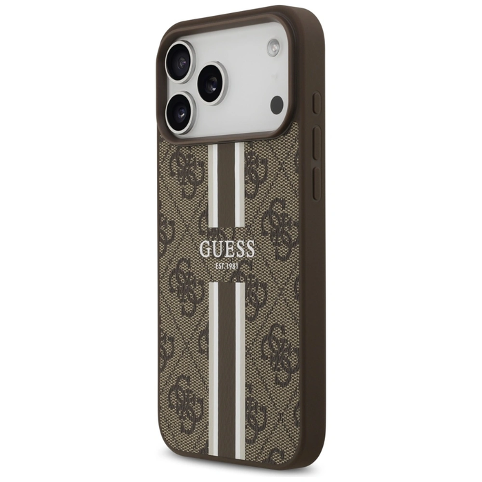Guess 4G Printed Stripes MagSafe Apple iPhone 17 Pro Max brown