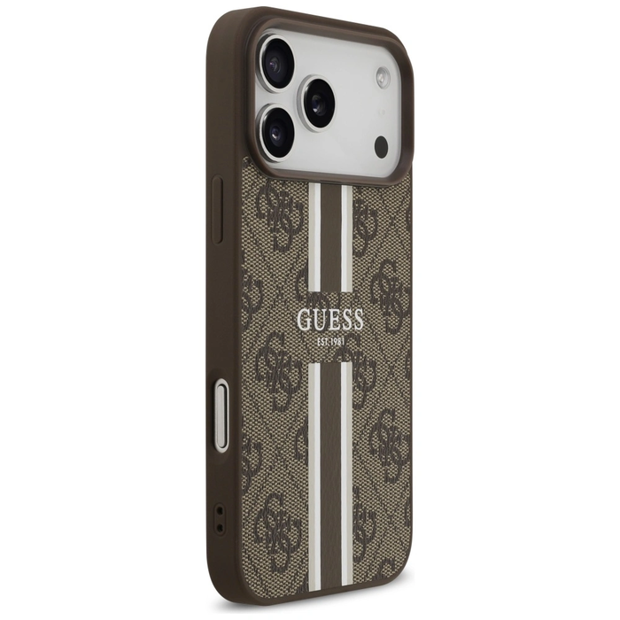 Guess 4G Printed Stripes MagSafe Apple iPhone 17 Pro Max brown