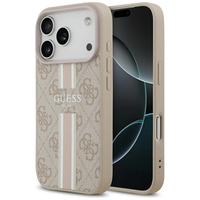 Guess 4G Printed Stripes MagSafe Apple iPhone 17 Pro pink