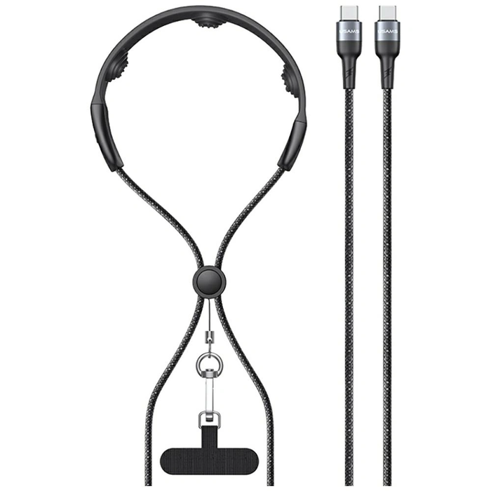 USAMS SJ759 U89 100W Fast Charging with massager black