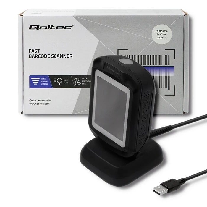 Barcode Scanner Qoltec d, 2d, Usb