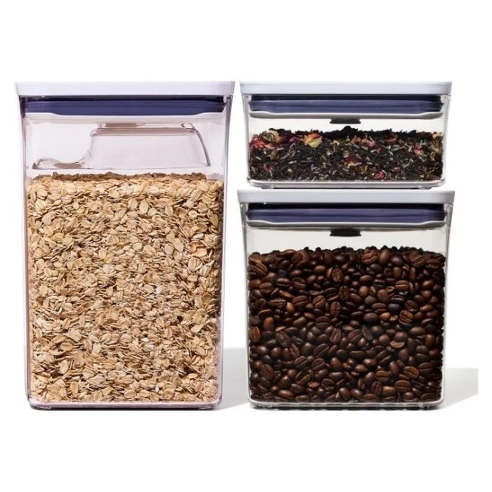 OXO Good Grips POP2 Food Storage Containers Set of 3 — Transparent