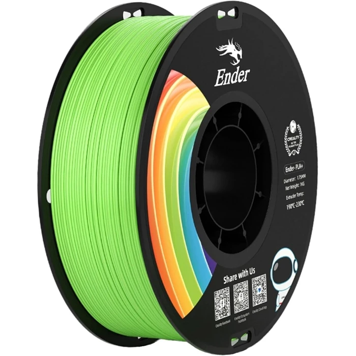 3D Printer Filament Creality EN-PLA+ Green Ender Strength 34MPA Bend 77MPa 1 kg Spool1.75