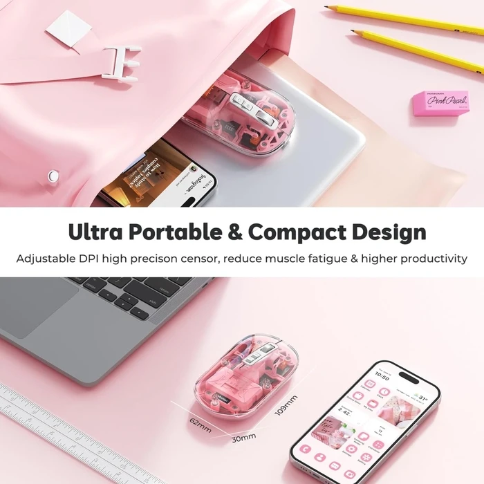 Ποντίκι Ασύρματο Meetion MT-BTM005 Ροζ